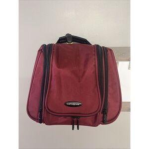Samsonite Carry-On Toiletry Luggage Bag Travel Pack Red Black 12”, 11”,4.5”
